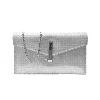 Geanta plic ALDO argintie, LARIBLING 042, din piele ecologica