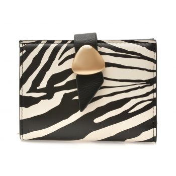 Portofel ALDO alb-negru, VALANAGYN 003, din piele ecologica