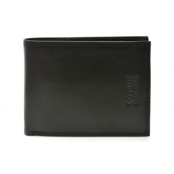 Portofel COVERI COLLECTION negru, 808292, din piele naturala