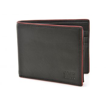 Portofel COVERI negru, C1121, din piele naturala