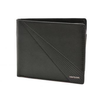 Portofel NAVIGARE negru, PG8351, din piele naturala