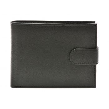 Portofel negru, 11003, din piele naturala