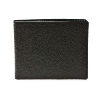 Portofel negru, D8008, din piele naturala