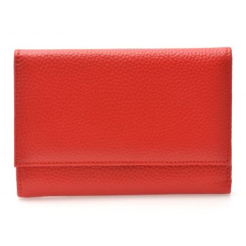 Portofel rosu, D1089, din piele naturala