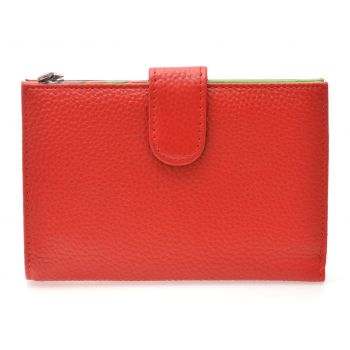Portofel rosu, D8346, din piele naturala
