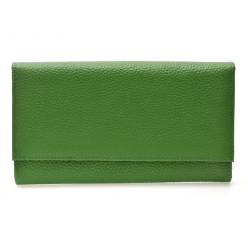 Portofel verde, D7046, din piele naturala