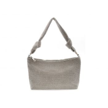 Poseta ALDO argintie, DIAMONELLA 973, din material textil