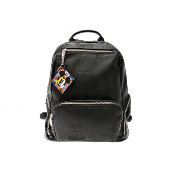 Rucsac DESIGUAL negru, SAKP04, din piele ecologica