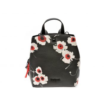Rucsac DESIGUAL negru, SAKP27, din piele ecologica