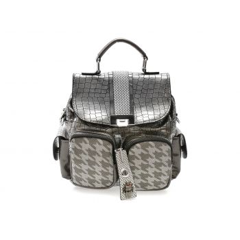 Rucsac GRYXX argintiu, 63554, din piele ecologica