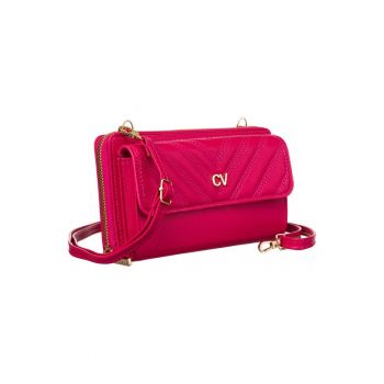 Etui din piele ecologica cu aplicatie metalica