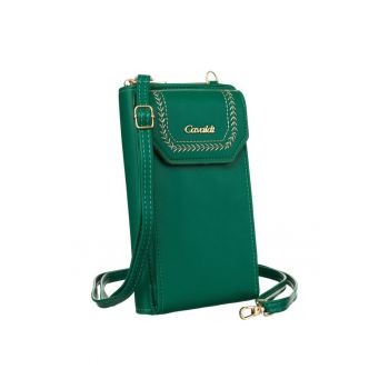 Etui din piele ecologica cu detalii cusute