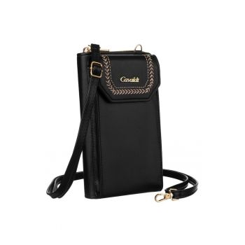 Etui din piele ecologica cu imprimeu floral