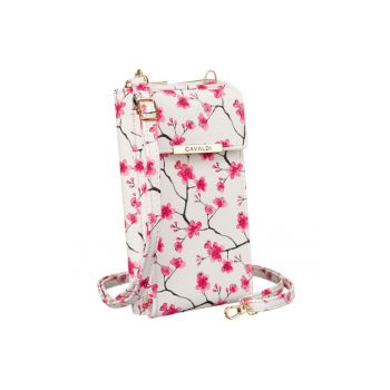 Etui din piele ecologica cu imprimeu floral