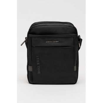 Geanta crossbody cu fermoar si bareta aditionala