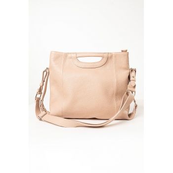 Geanta crossbody cu fermoar si bareta ajustabila