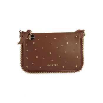 Geanta crossbody cu logo metalic