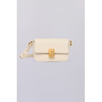 Geanta crossbody de piele cu clapa