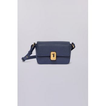 Geanta crossbody de piele cu clapa