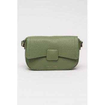 Geanta crossbody de piele ecologica cu clapa