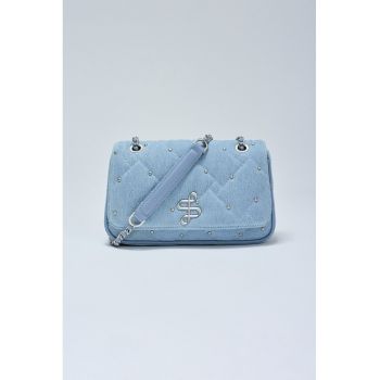Geanta crossbody din denim matlasata