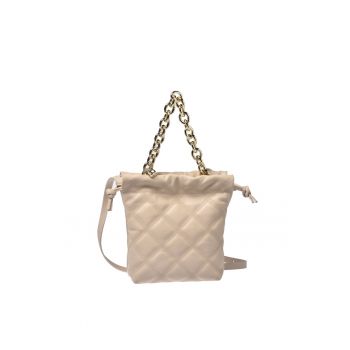 Geanta crossbody din piele cu bareta din lant