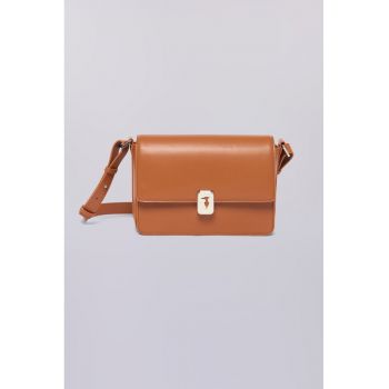 Geanta crossbody din piele cu clapa