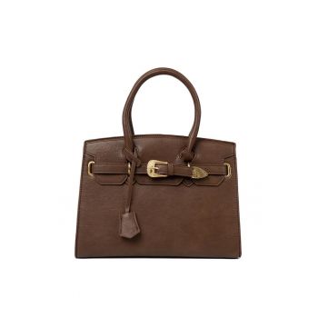 Geanta de mana din piele ecologica cu o catarama decorativa