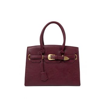 Geanta de mana din piele ecologica cu o catarama decorativa