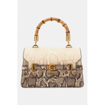 Geanta de piele ecologica cu bareta de umar si animal print