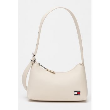 Geanta de piele ecologica cu bareta de umar si logo