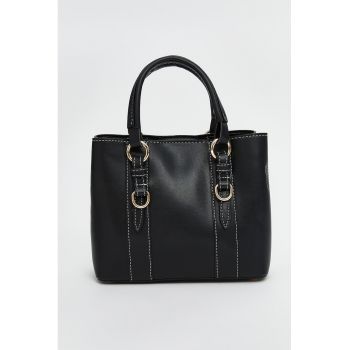 Geanta de piele ecologica cu bareta detasabila de umar