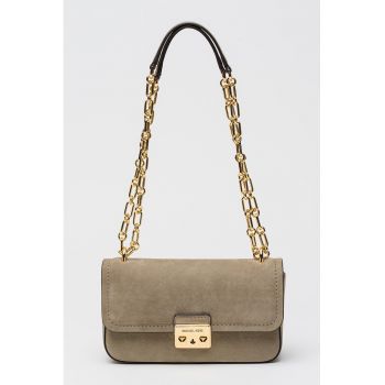 Geanta de piele nabuc cu bareta de umar Tribeca