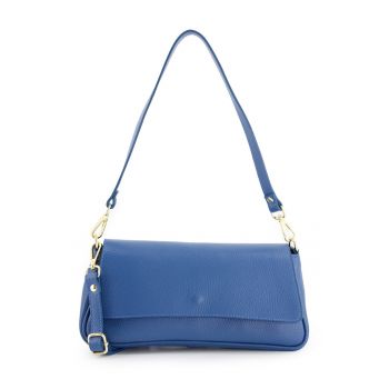 Geanta de umar  piele naturala - granat - 30x14x8cm - curea detasabila 61cm - curea maxim 115cm