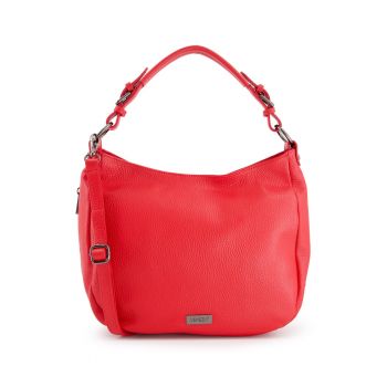 Geanta de umar -  piele naturala - rosie - 28x33x10cm - 3 buzunare exterioare - 2 buzunare interioare