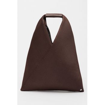 Geanta din material textil cu maner si capse