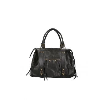 Geanta din piele cu manere