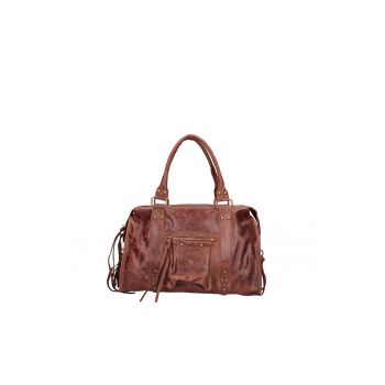 Geanta din piele cu manere