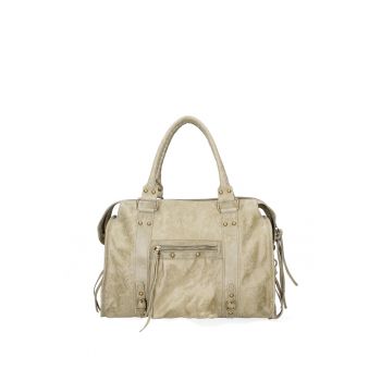 Geanta din piele cu manere