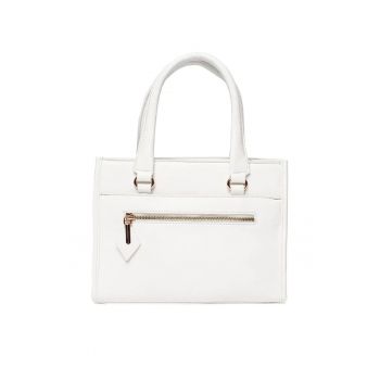 Geanta din piele ecologica cu fermoar decorativ