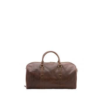 Geanta duffle de piele cu bareta detasabila - 51.8L