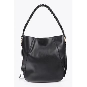 Geanta hobo cu bareta impletita