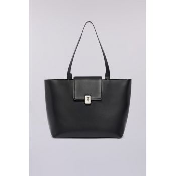 Geanta shopper din piele - Negru
