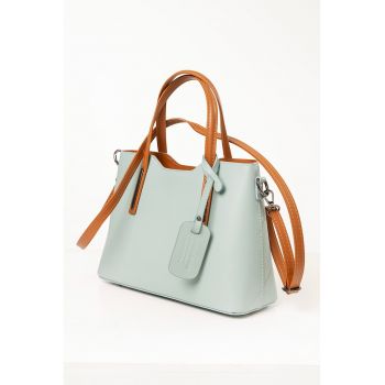 Geanta tote de piele cu bareta ajustabila si detasabila