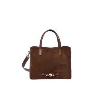 Geanta tote din piele intoarsa