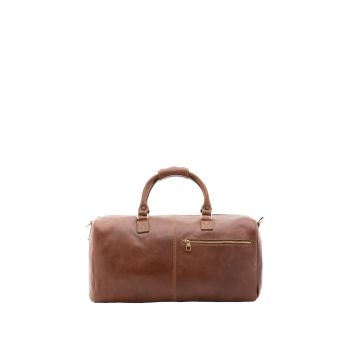 Geanta unisex de voiaj - din piele - cu bareta detasabila