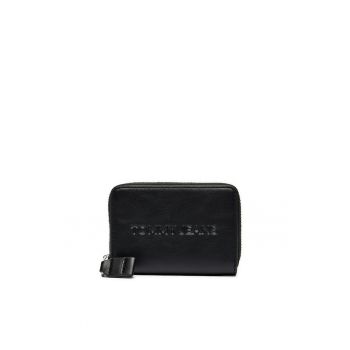 Portofel dama -  piele ecologica - 11 x 8 x 2 cm - negru