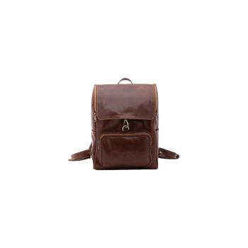 Rucsac unisex de piele lacuita