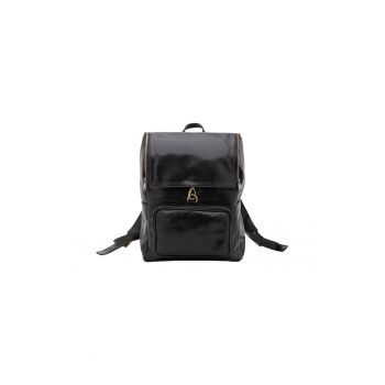 Rucsac unisex de piele lacuita