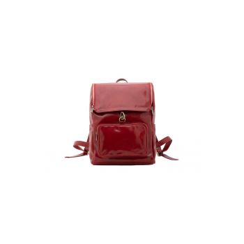 Rucsac unisex de piele lacuita